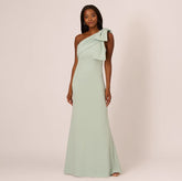 ADRIANNA PAPELL STRETCH CREPE LONG DRESS